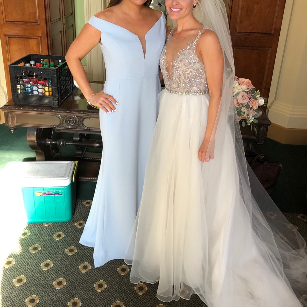 Dessy Collection Bridesmaid Dress in Mist